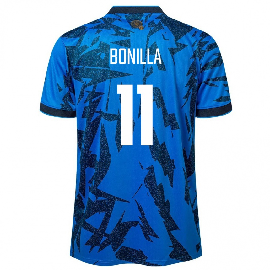 Kinder Fußball El Salvador Jarell Bonilla #11 Blau Heimtrikot Trikot 24-26 T-Shirt Luxemburg