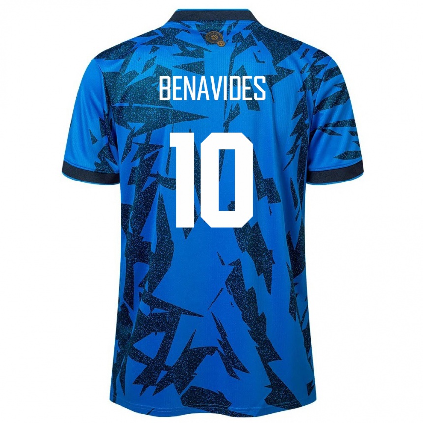 Kinder Fußball El Salvador Matthew Benavides #10 Blau Heimtrikot Trikot 24-26 T-Shirt Luxemburg