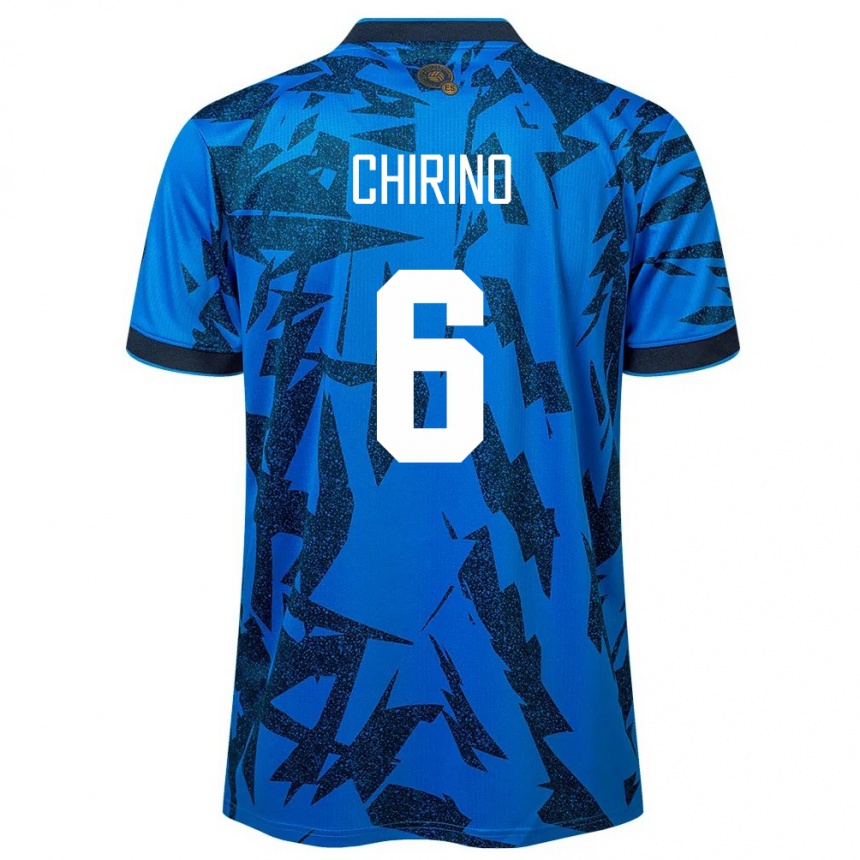 Kinder Fußball El Salvador Alejandra Chirino #6 Blau Heimtrikot Trikot 24-26 T-Shirt Luxemburg