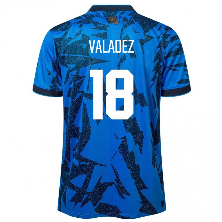 Kinder Fußball El Salvador Samantha Valadez #18 Blau Heimtrikot Trikot 24-26 T-Shirt Luxemburg