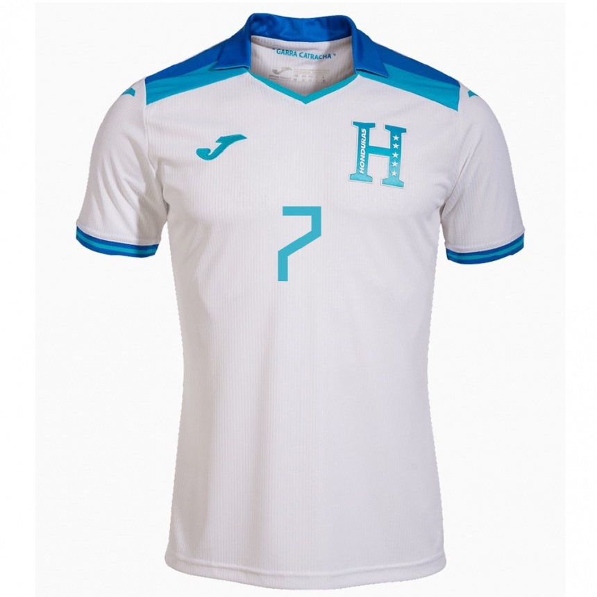 Kinder Fußball Honduras José Pinto #7 Weiß Heimtrikot Trikot 24-26 T-Shirt Luxemburg