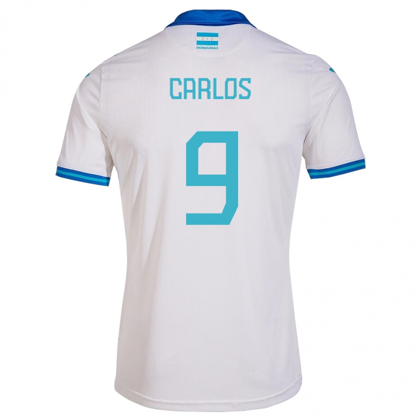 Kinder Fußball Honduras Carlos Mejía #9 Weiß Heimtrikot Trikot 24-26 T-Shirt Luxemburg