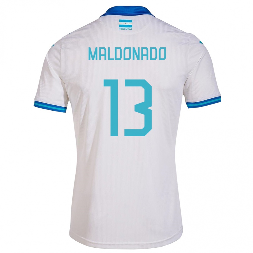 Kinder Fußball Honduras Edwin Maldonado #13 Weiß Heimtrikot Trikot 24-26 T-Shirt Luxemburg