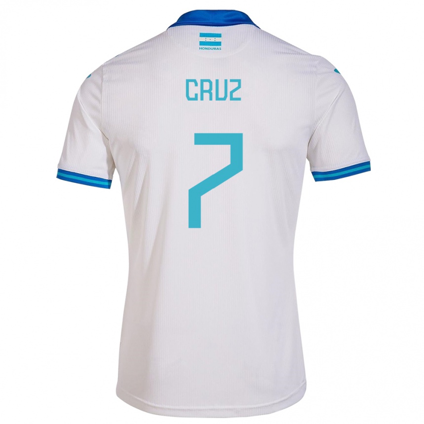 Kinder Fußball Honduras Nixon Cruz #7 Weiß Heimtrikot Trikot 24-26 T-Shirt Luxemburg