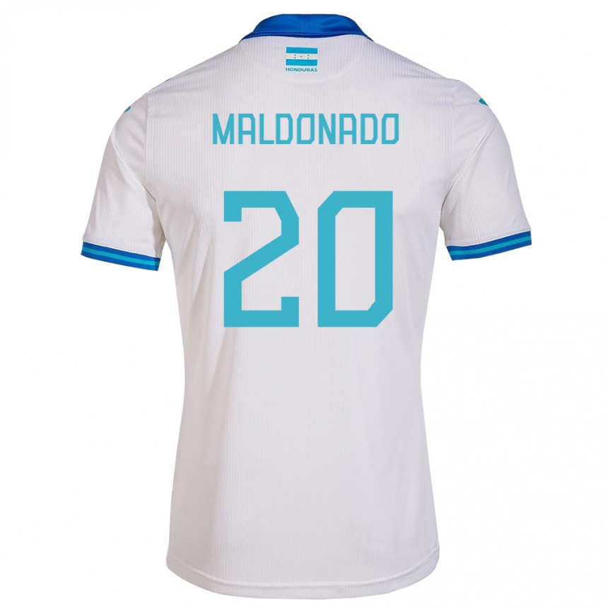 Kinder Fußball Honduras Alessandro Maldonado #20 Weiß Heimtrikot Trikot 24-26 T-Shirt Luxemburg