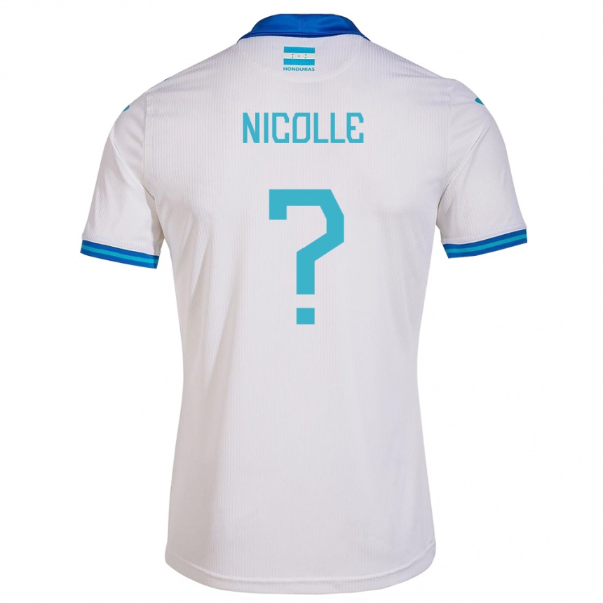 Kinder Fußball Honduras Nicolle García #0 Weiß Heimtrikot Trikot 24-26 T-Shirt Luxemburg