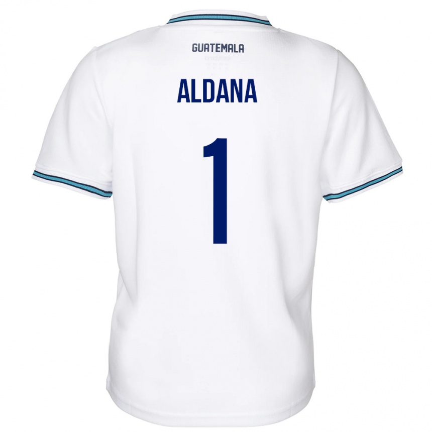 Kinder Fußball Guatemala David Aldana #1 Weiß Heimtrikot Trikot 24-26 T-Shirt Luxemburg