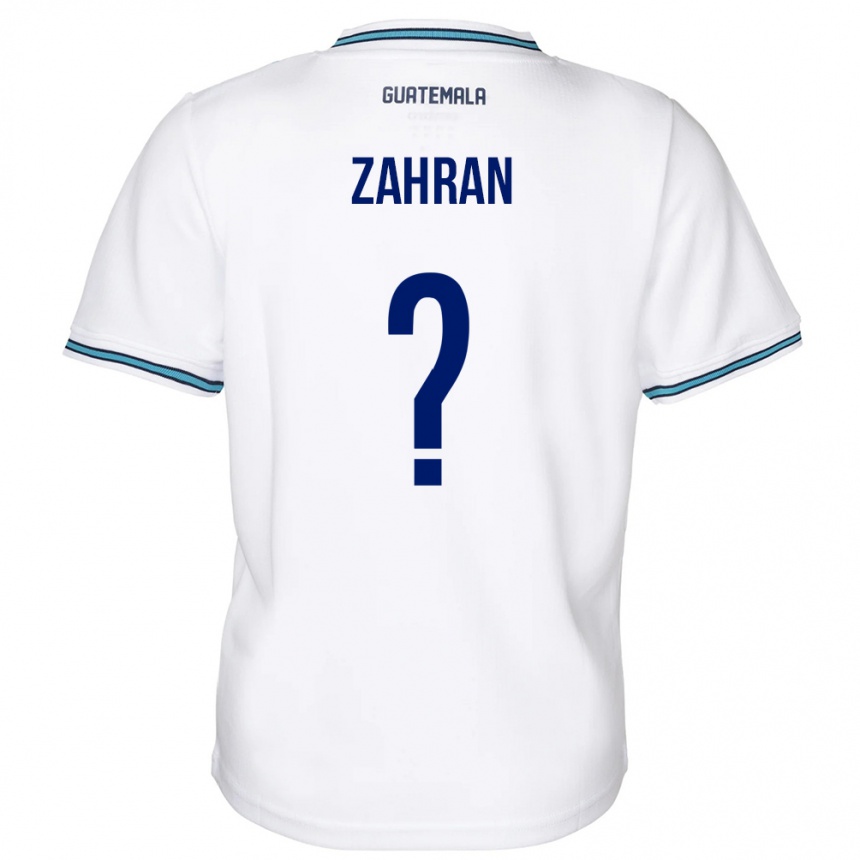 Kinder Fußball Guatemala William Zahran #0 Weiß Heimtrikot Trikot 24-26 T-Shirt Luxemburg