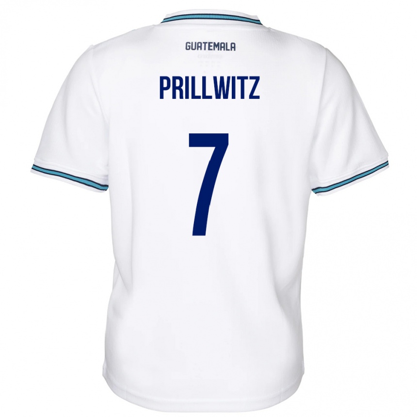 Kinder Fußball Guatemala Héctor Prillwitz #7 Weiß Heimtrikot Trikot 24-26 T-Shirt Luxemburg