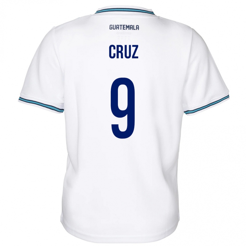 Kinder Fußball Guatemala Celsa Cruz #9 Weiß Heimtrikot Trikot 24-26 T-Shirt Luxemburg