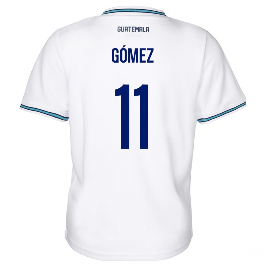 Kinder Fußball Guatemala Savianna Gómez #11 Weiß Heimtrikot Trikot 24-26 T-Shirt Luxemburg