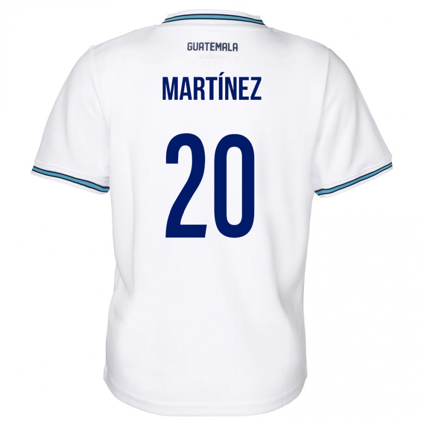 Kinder Fußball Guatemala Ana Lucía Martínez #20 Weiß Heimtrikot Trikot 24-26 T-Shirt Luxemburg