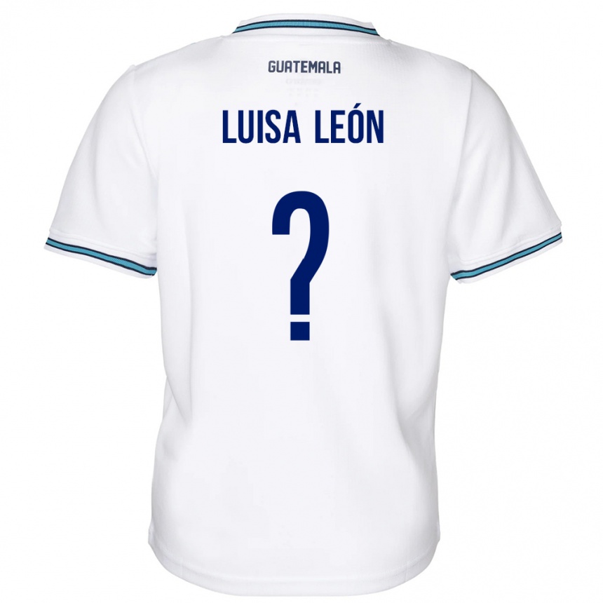 Kinder Fußball Guatemala Luisa León #0 Weiß Heimtrikot Trikot 24-26 T-Shirt Luxemburg