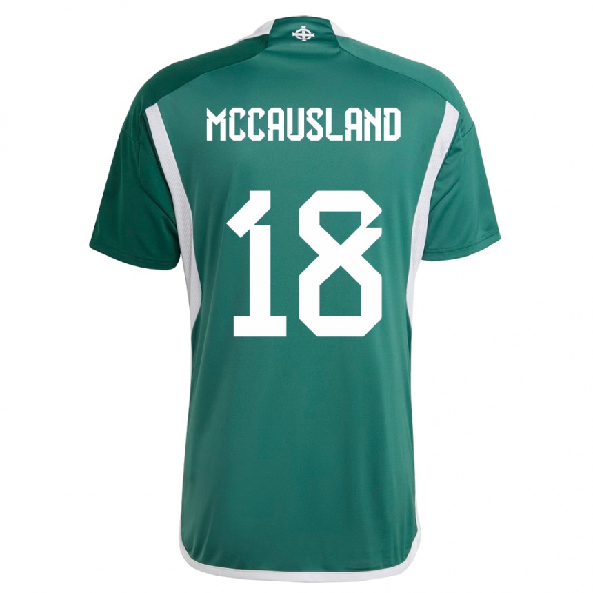 Kinder Fußball Nordirland Ross Mccausland #18 Grün Heimtrikot Trikot 24-26 T-Shirt Luxemburg