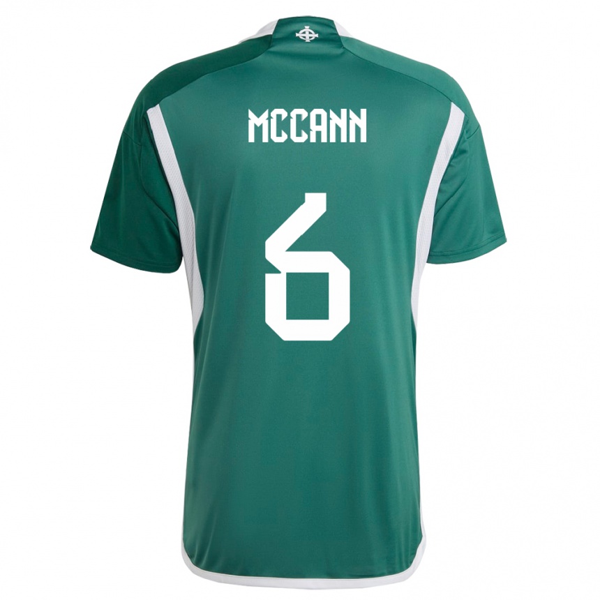 Kinder Fußball Nordirland Charlie Mccann #6 Grün Heimtrikot Trikot 24-26 T-Shirt Luxemburg