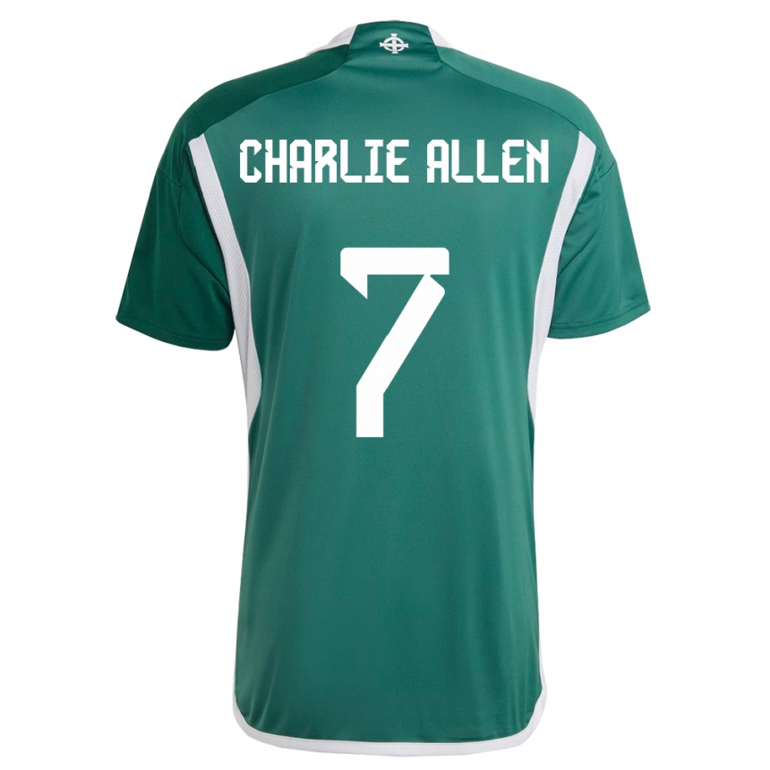 Kinder Fußball Nordirland Charlie Allen #7 Grün Heimtrikot Trikot 24-26 T-Shirt Luxemburg