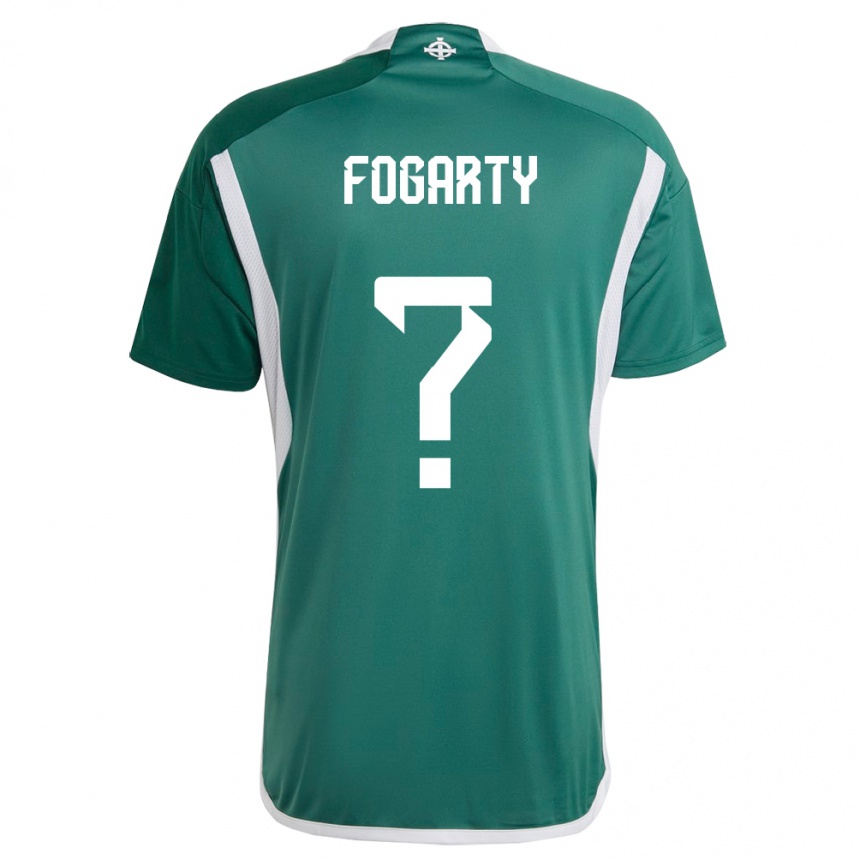 Kinder Fußball Nordirland Tom Fogarty #0 Grün Heimtrikot Trikot 24-26 T-Shirt Luxemburg