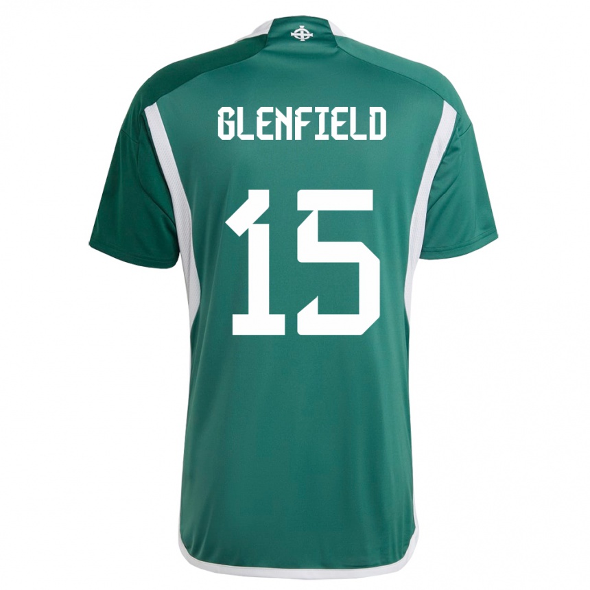 Kinder Fußball Nordirland Sam Glenfield #15 Grün Heimtrikot Trikot 24-26 T-Shirt Luxemburg