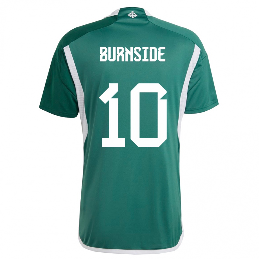 Kinder Fußball Nordirland Callum Burnside #10 Grün Heimtrikot Trikot 24-26 T-Shirt Luxemburg