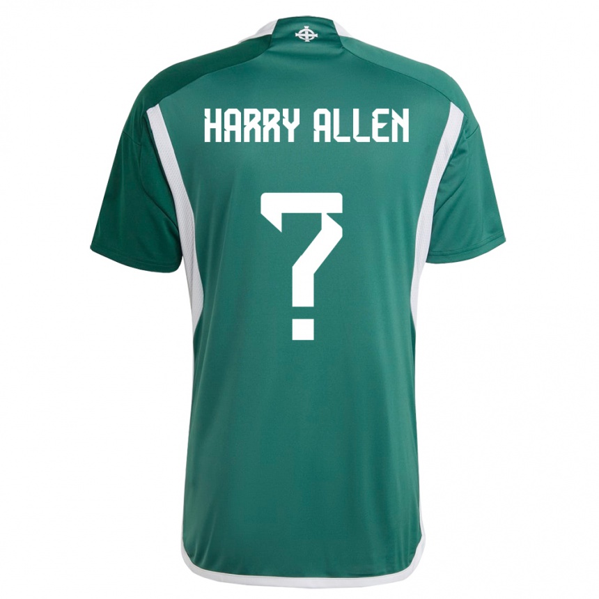 Kinder Fußball Nordirland Harry Allen #0 Grün Heimtrikot Trikot 24-26 T-Shirt Luxemburg