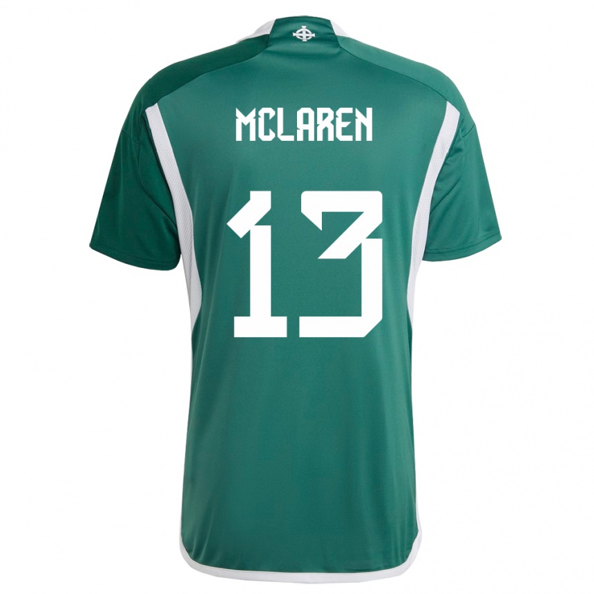 Kinder Fußball Nordirland Rachel Mclaren #13 Grün Heimtrikot Trikot 24-26 T-Shirt Luxemburg