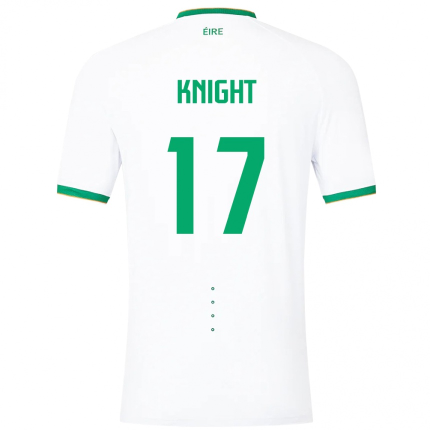 Kinder Fußball Irische Jason Knight #17 Weiß Auswärtstrikot Trikot 24-26 T-Shirt Luxemburg