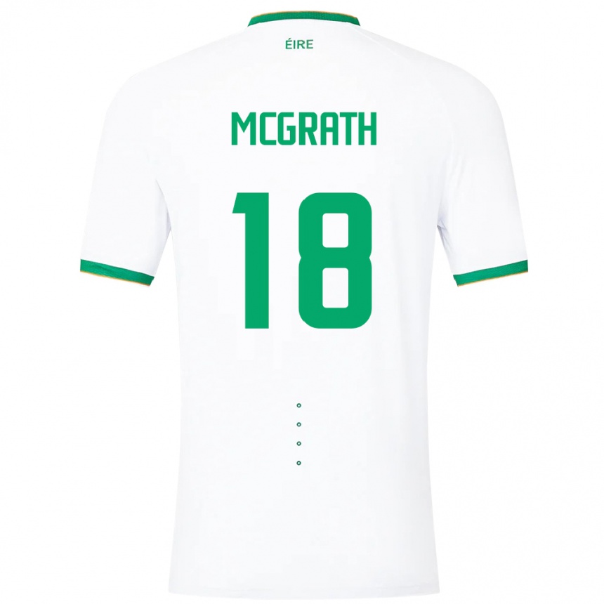 Kinder Fußball Irische Jamie Mcgrath #18 Weiß Auswärtstrikot Trikot 24-26 T-Shirt Luxemburg