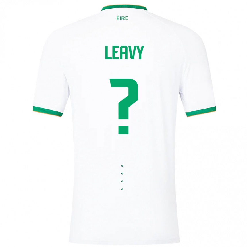 Kinder Fußball Irische Kian Leavy #0 Weiß Auswärtstrikot Trikot 24-26 T-Shirt Luxemburg