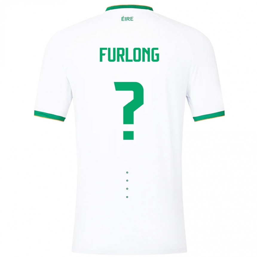 Kinder Fußball Irische James Furlong #0 Weiß Auswärtstrikot Trikot 24-26 T-Shirt Luxemburg