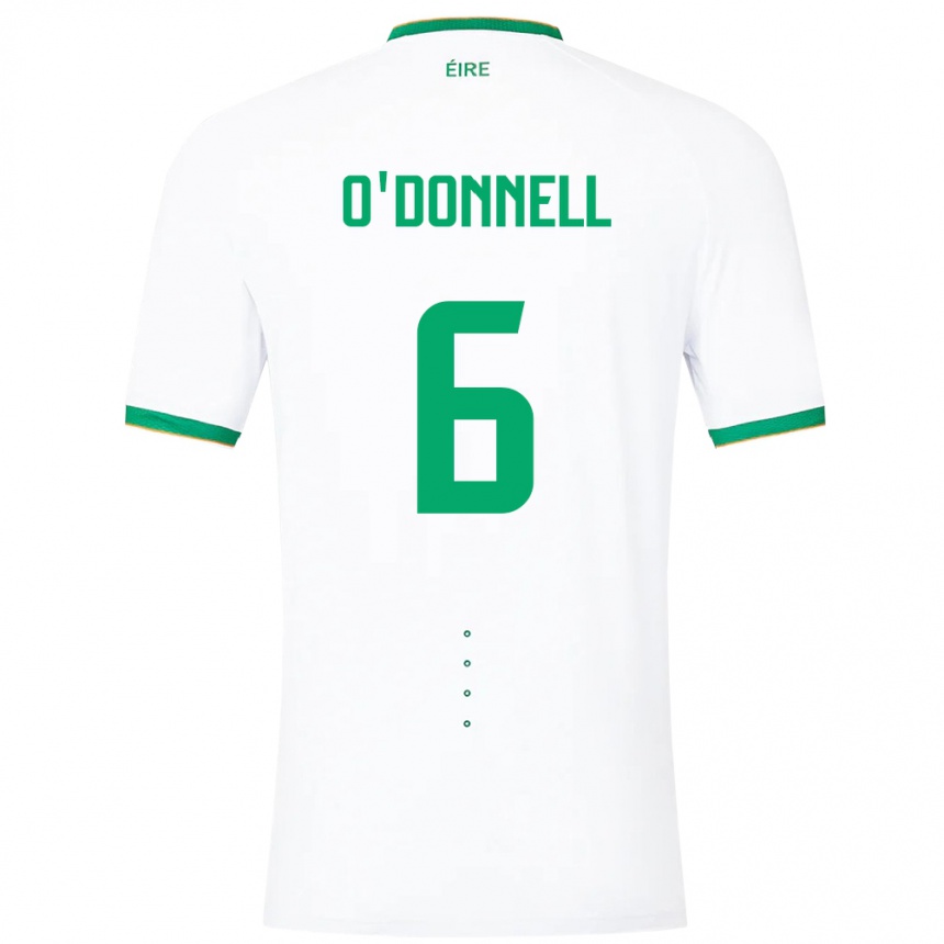 Kinder Fußball Irische Luke O'donnell #6 Weiß Auswärtstrikot Trikot 24-26 T-Shirt Luxemburg