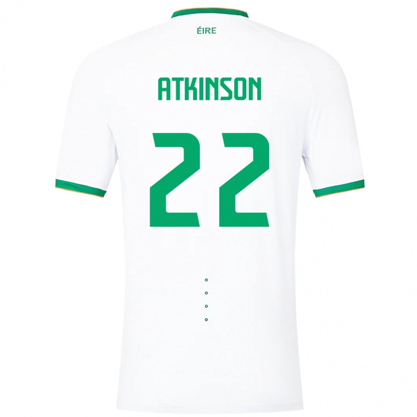 Kinder Fußball Irische Isibeal Atkinson #22 Weiß Auswärtstrikot Trikot 24-26 T-Shirt Luxemburg