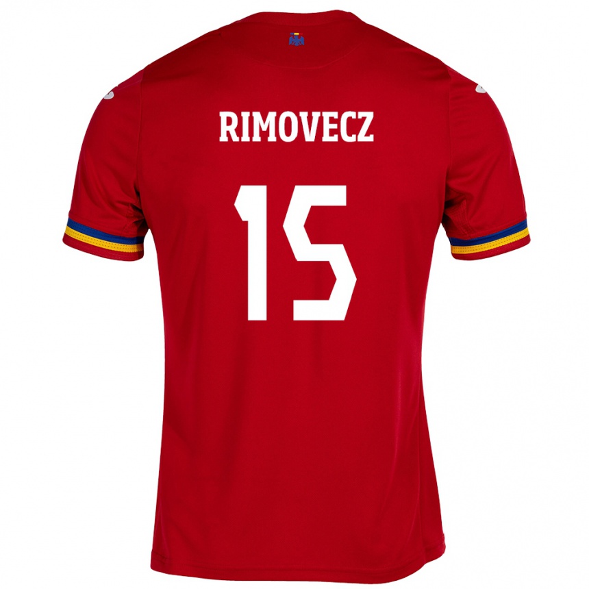 Kinder Fußball Rumänische Sergiu Rimovecz #15 Rot Auswärtstrikot Trikot 24-26 T-Shirt Luxemburg