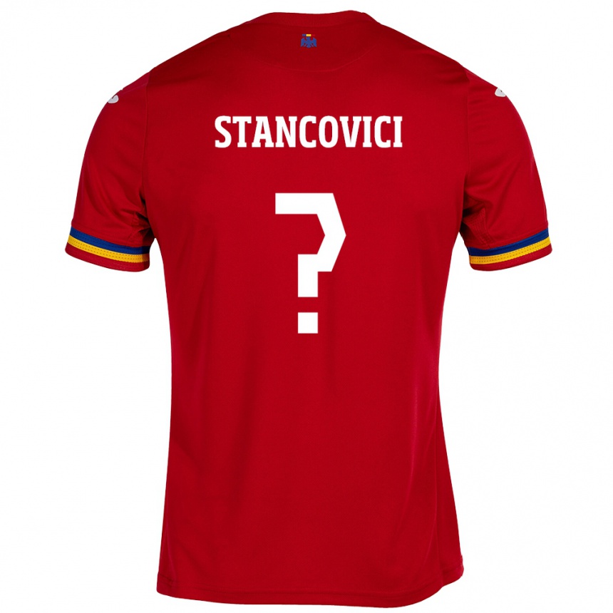 Kinder Fußball Rumänische Victor Stancovici #0 Rot Auswärtstrikot Trikot 24-26 T-Shirt Luxemburg