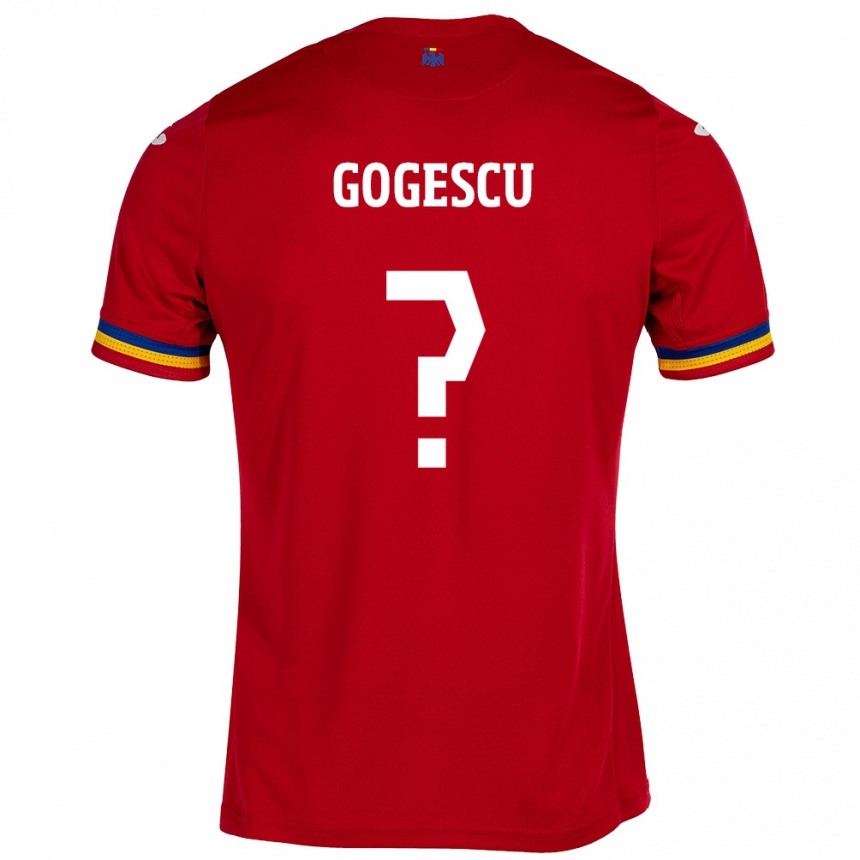 Kinder Fußball Rumänische George Gogescu #0 Rot Auswärtstrikot Trikot 24-26 T-Shirt Luxemburg