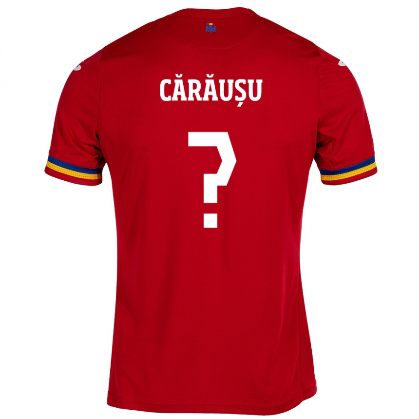 Kinder Fußball Rumänische Codrin Cărăușu #0 Rot Auswärtstrikot Trikot 24-26 T-Shirt Luxemburg