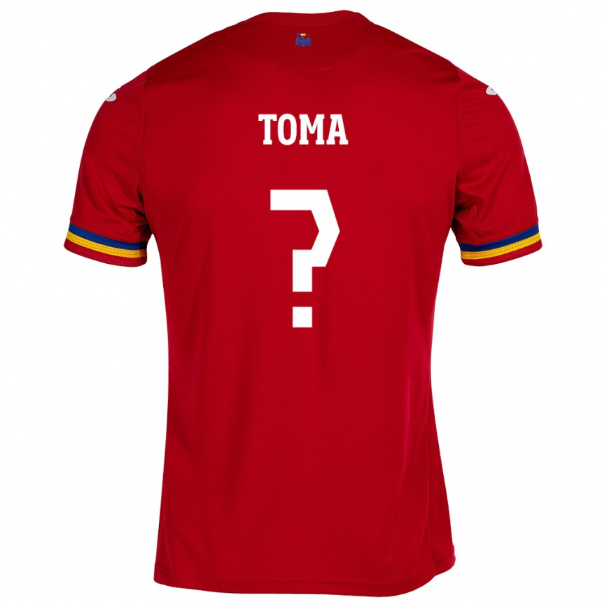 Kinder Fußball Rumänische Mihai Toma #0 Rot Auswärtstrikot Trikot 24-26 T-Shirt Luxemburg