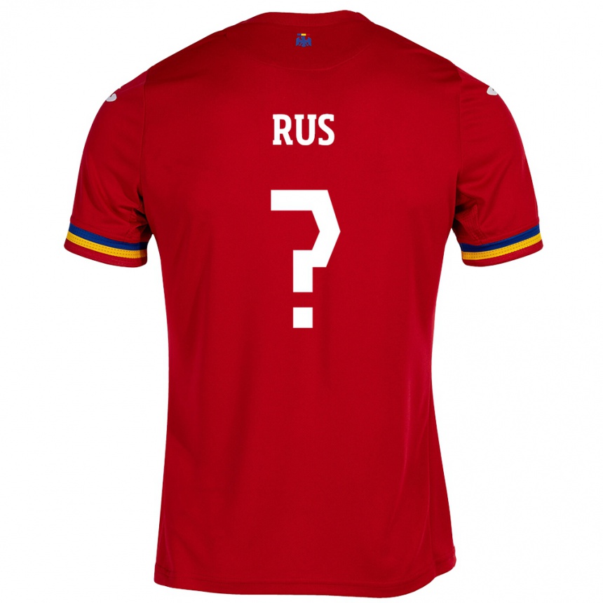 Kinder Fußball Rumänische Jayden Rus #0 Rot Auswärtstrikot Trikot 24-26 T-Shirt Luxemburg