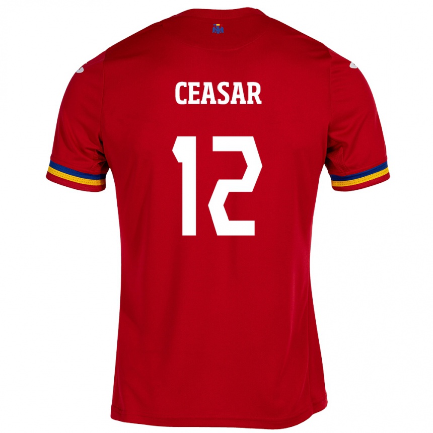 Kinder Fußball Rumänische Camelia Ceasar #12 Rot Auswärtstrikot Trikot 24-26 T-Shirt Luxemburg