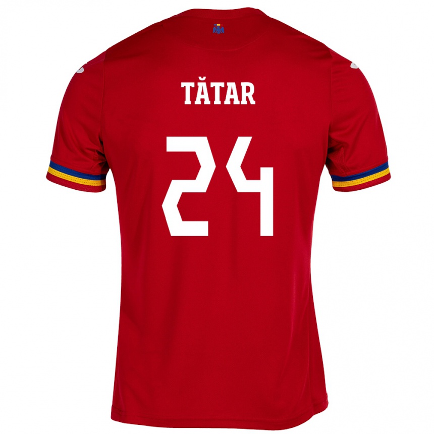 Kinder Fußball Rumänische Mădălina Tătar #24 Rot Auswärtstrikot Trikot 24-26 T-Shirt Luxemburg