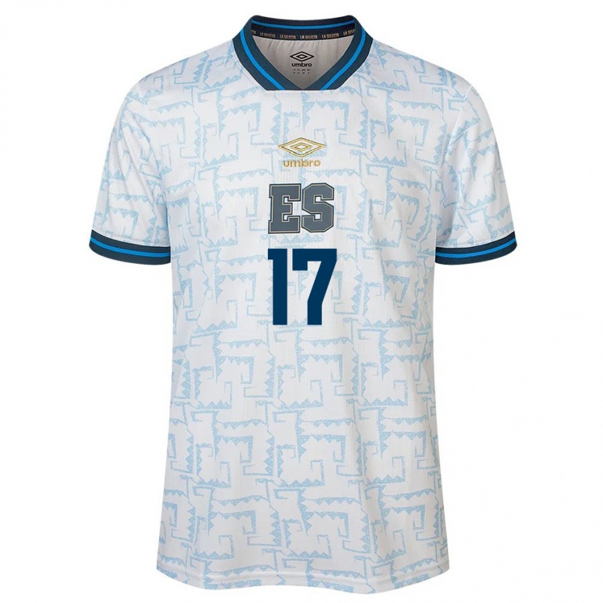 Kinder Fußball El Salvador Anderson Portillo #17 Weiß Auswärtstrikot Trikot 24-26 T-Shirt Luxemburg