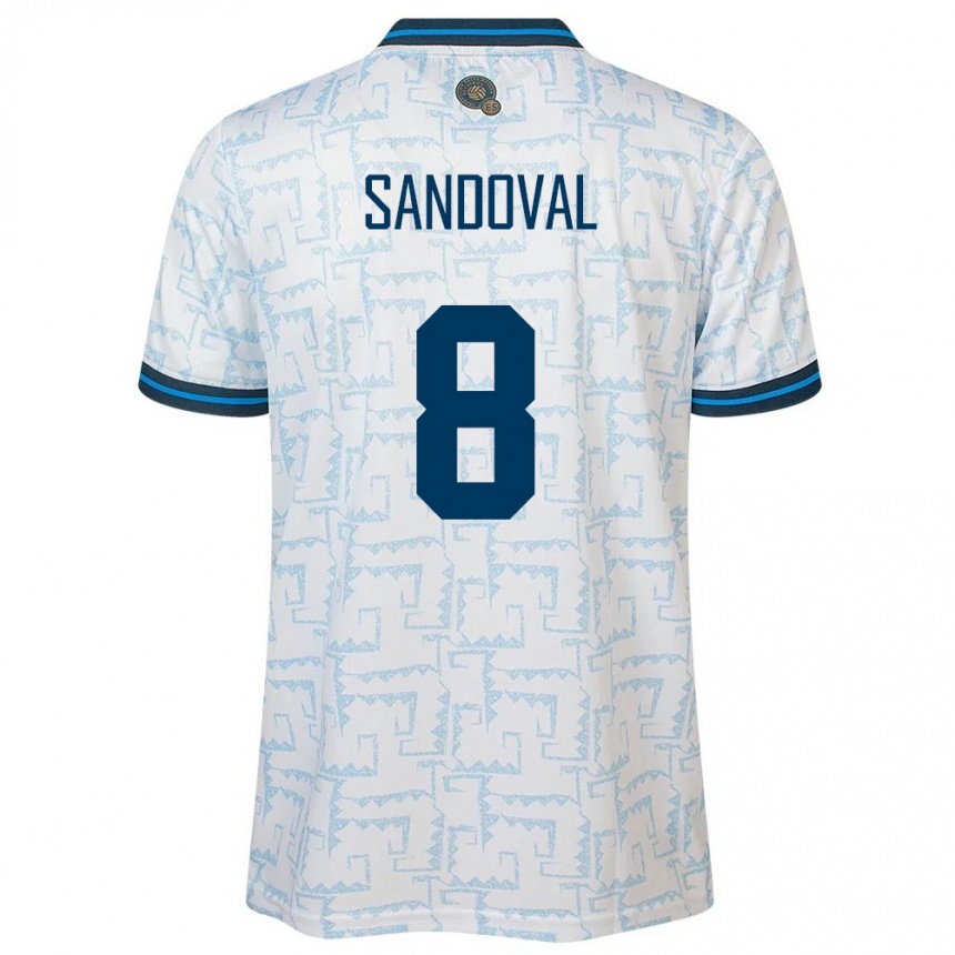 Kinder Fußball El Salvador Emerson Sandoval #8 Weiß Auswärtstrikot Trikot 24-26 T-Shirt Luxemburg