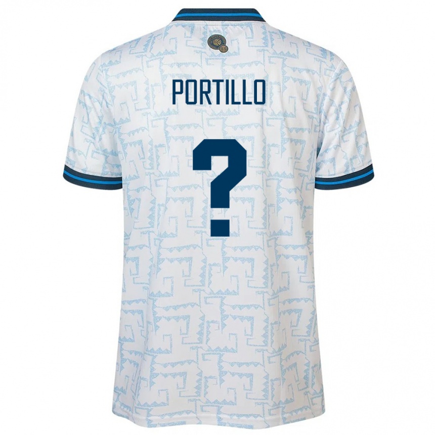 Kinder Fußball El Salvador Cristian Portillo #0 Weiß Auswärtstrikot Trikot 24-26 T-Shirt Luxemburg