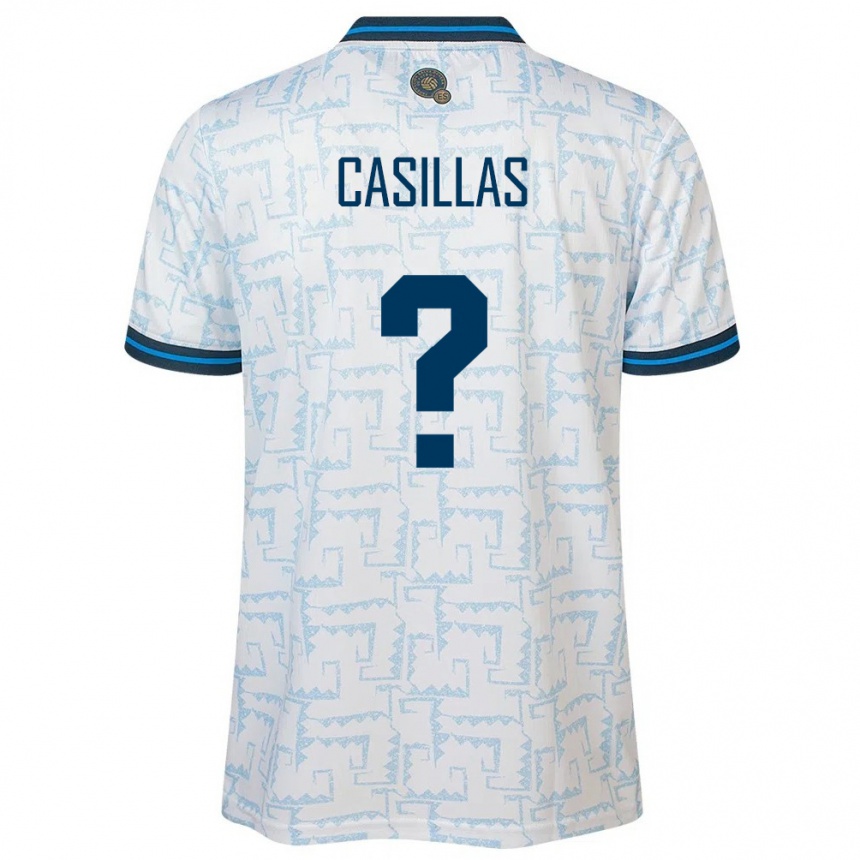 Kinder Fußball El Salvador Marcos Casillas #0 Weiß Auswärtstrikot Trikot 24-26 T-Shirt Luxemburg