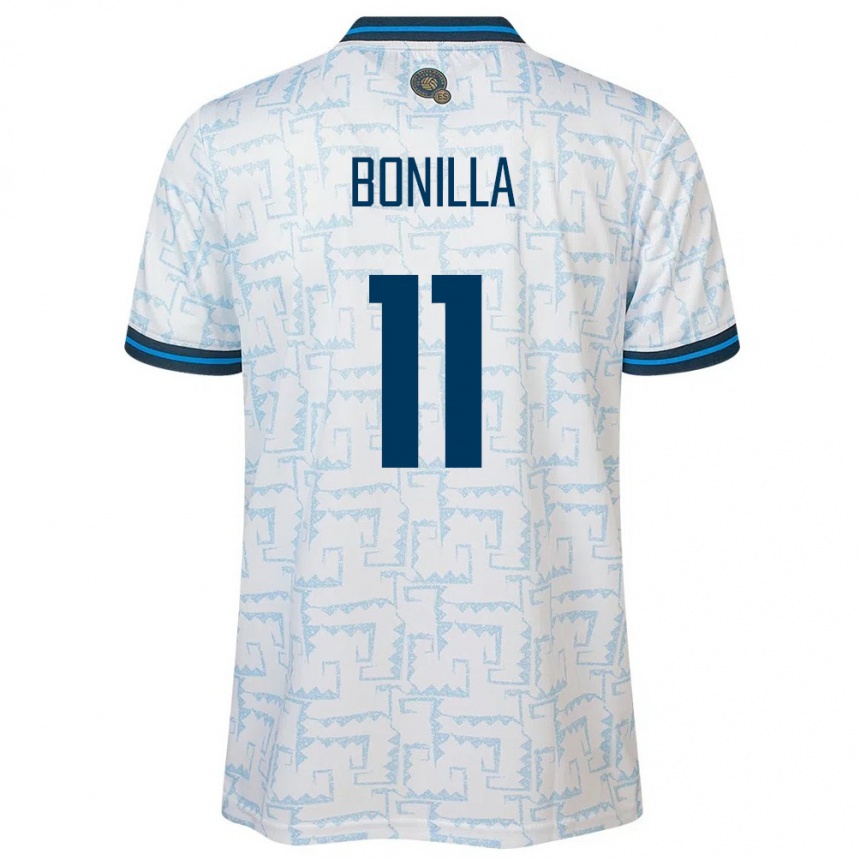 Kinder Fußball El Salvador Jarell Bonilla #11 Weiß Auswärtstrikot Trikot 24-26 T-Shirt Luxemburg