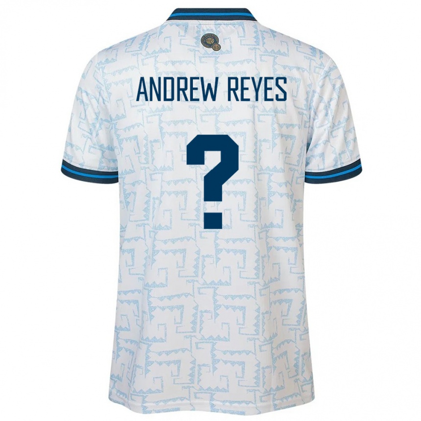 Kinder Fußball El Salvador Andrew Reyes #0 Weiß Auswärtstrikot Trikot 24-26 T-Shirt Luxemburg