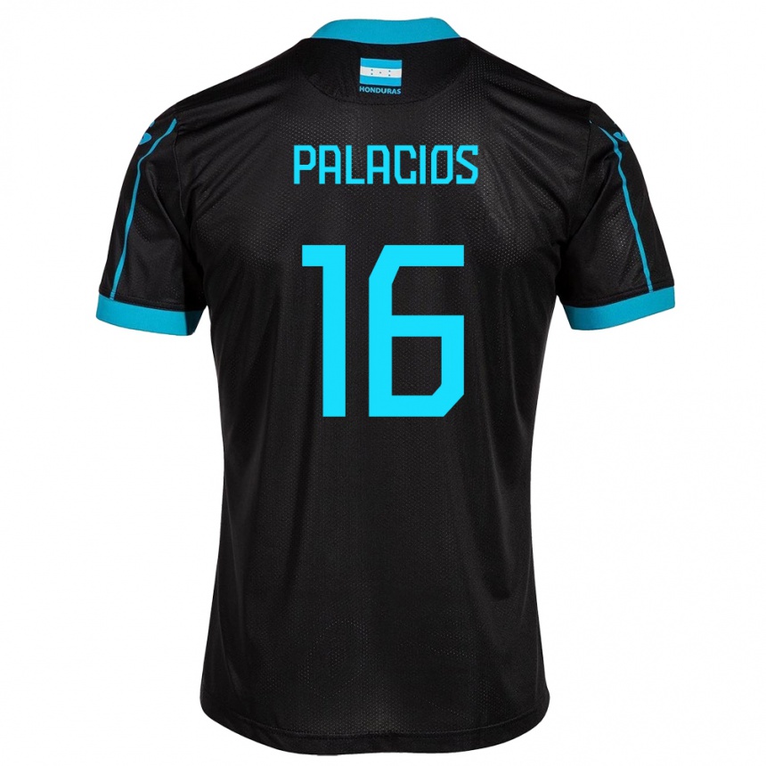 Kinder Fußball Honduras Danilo Palacios #16 Schwarz Auswärtstrikot Trikot 24-26 T-Shirt Luxemburg