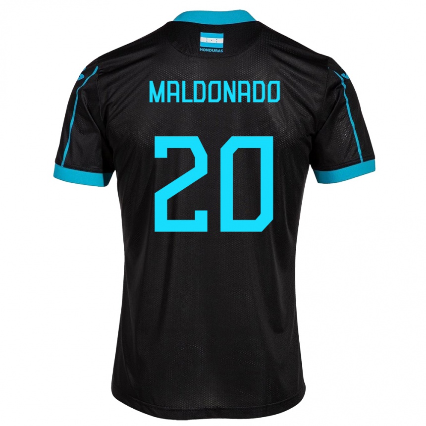 Kinder Fußball Honduras Alessandro Maldonado #20 Schwarz Auswärtstrikot Trikot 24-26 T-Shirt Luxemburg