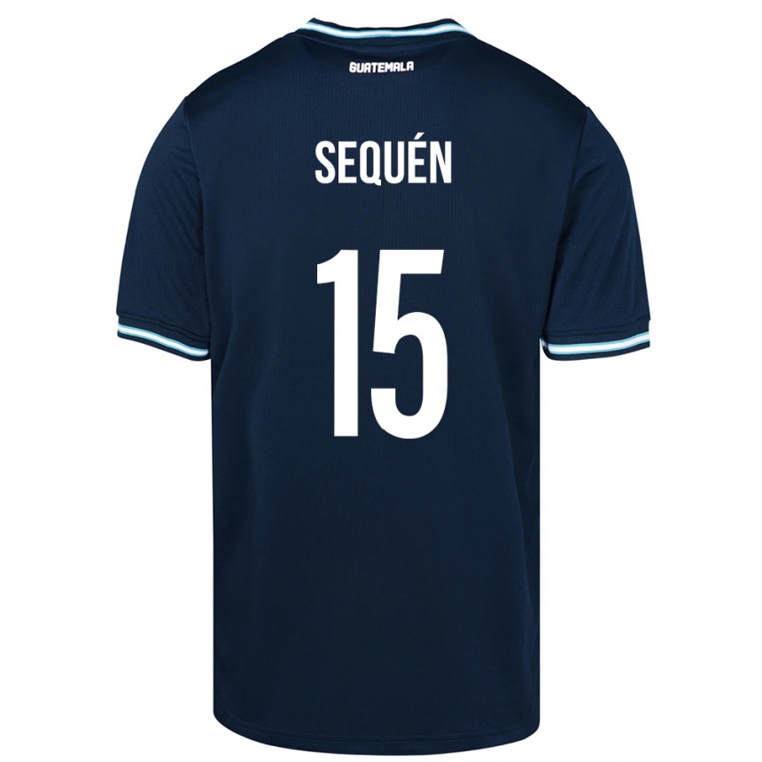 Kinder Fußball Guatemala Marlon Sequén #15 Blau Auswärtstrikot Trikot 24-26 T-Shirt Luxemburg