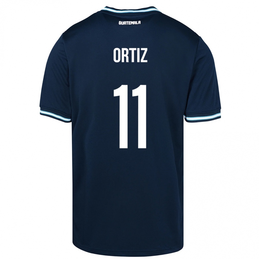 Kinder Fußball Guatemala Andersson Ortiz #11 Blau Auswärtstrikot Trikot 24-26 T-Shirt Luxemburg