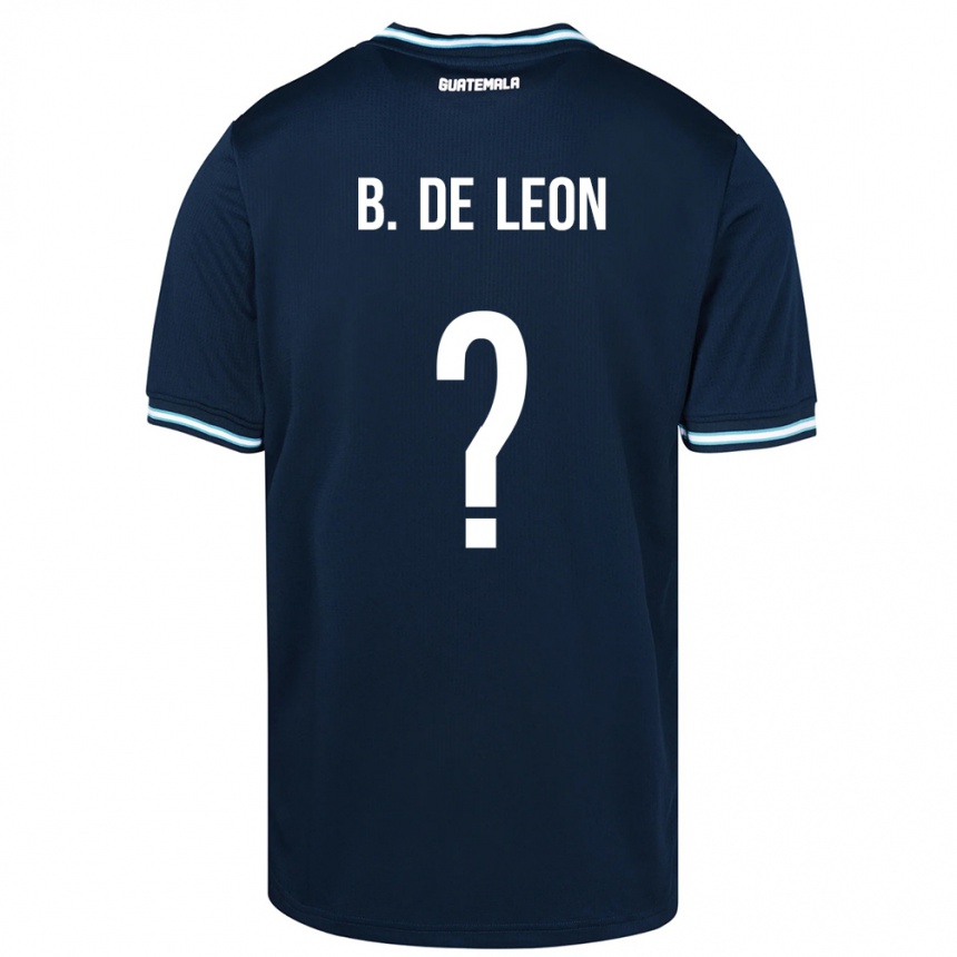 Kinder Fußball Guatemala Brandon De Leon #0 Blau Auswärtstrikot Trikot 24-26 T-Shirt Luxemburg